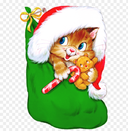 Новогодние мультяшные котята