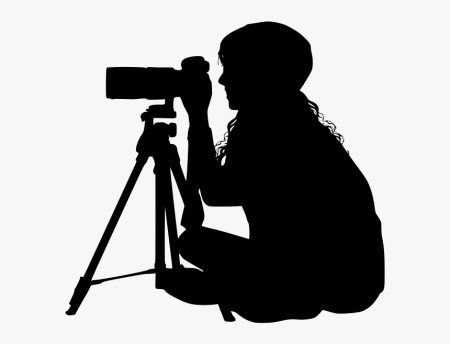 Силуэт человека с фотоаппаратом