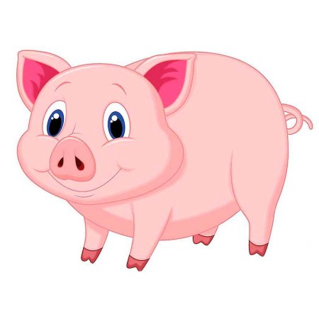 Свинья мультяшная