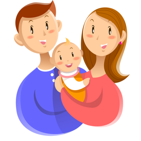 Дети с родителями клипарт