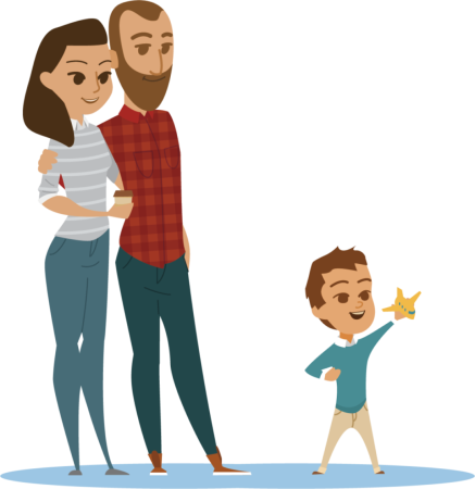 Родители и дети мультяшные