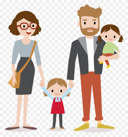 Родители и дети вектор