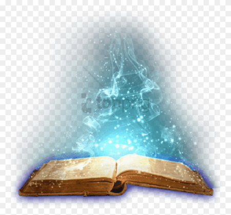 Волшебная книга на прозрачном фоне