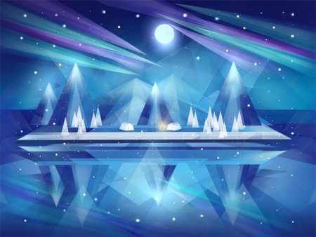 Северное сияние стилизация
