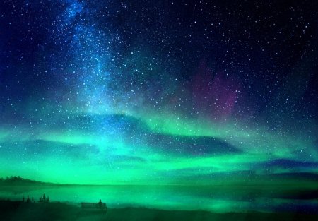 Звездное небо Северное сияние