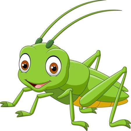 Кузнечик мультяшный