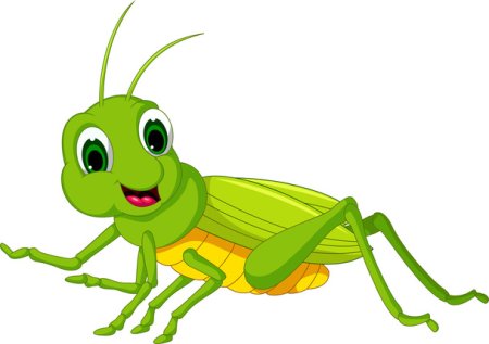 Кузнечик мультяшка