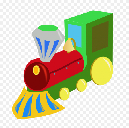 Игрушка паровоз на прозрачном фоне