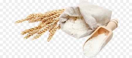 Мешок муки на белом фоне