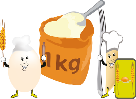 Мука для детей на прозрачном фоне