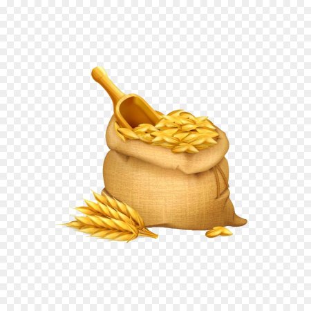Мешок с зерном на прозрачном фоне