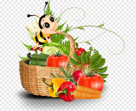 Корзинка с овощами для детей