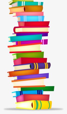 Стопка книг сбоку вектор