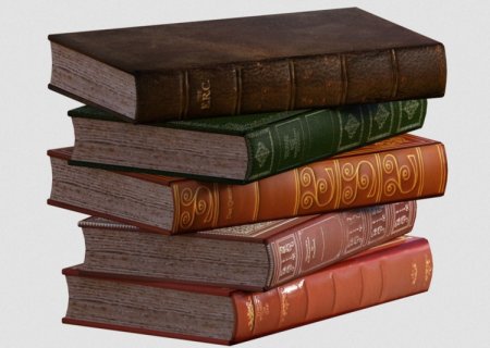 Стопка книг на прозрачном фоне