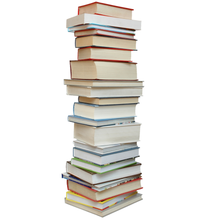 Стопка разноцветных книг