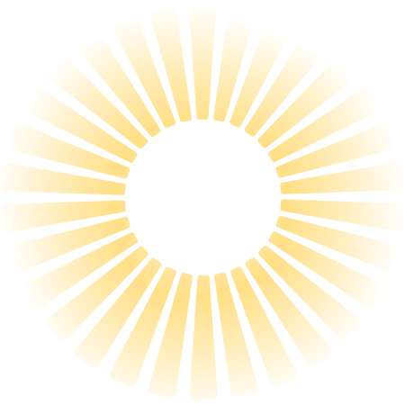 Солнечные лучи на прозрачном фоне