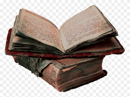Старая книга на прозрачном фоне
