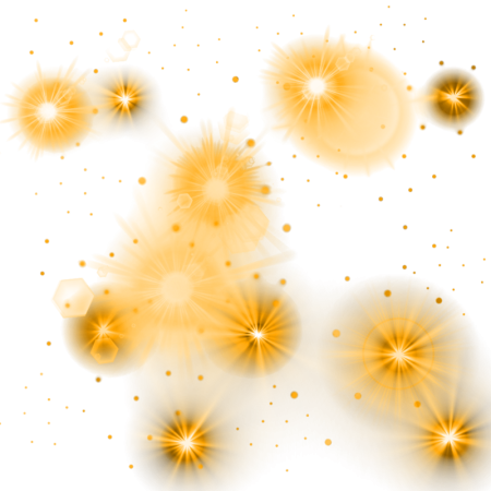 Желтые блики на прозрачном фоне