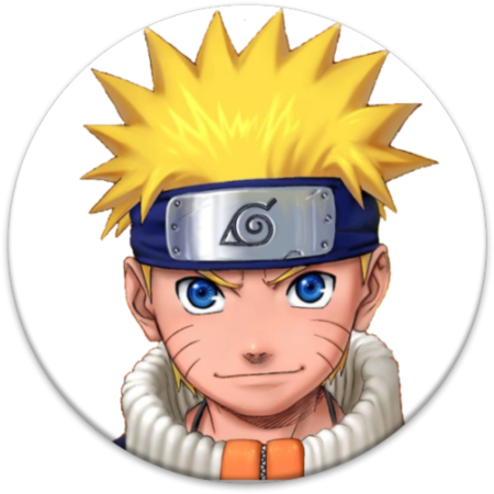 Наруто Узумаки голова на белом фоне