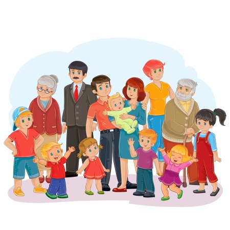 Семья картинки мультяшные