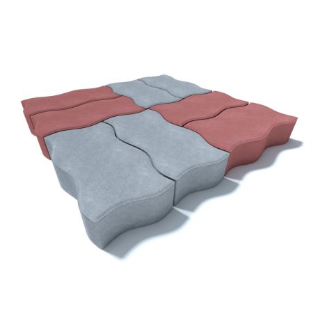 Тротуарная плитка волна 250х125 в 1кв м