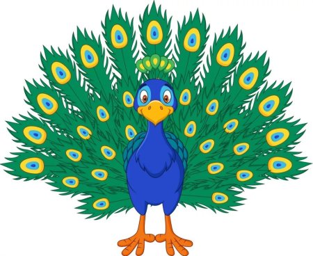 Павлин мультяшная