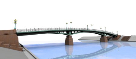 Мост на белом фоне