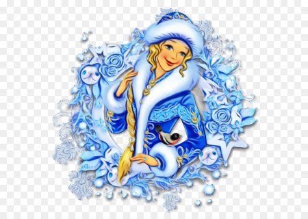 Снегурочка на прозрачном фоне