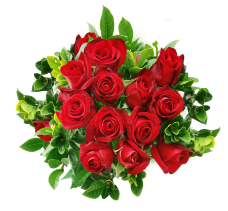 Букет цветов на прозрачном фоне