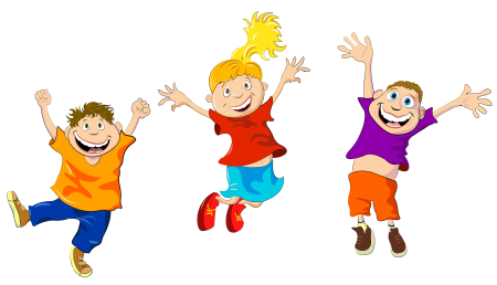 Веселые дети на прозрачном фоне