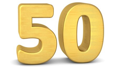Цифра 60 в золотом цвете