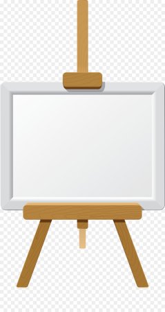 Мольберт на прозрачном фоне