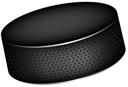 Шайба на белом фоне