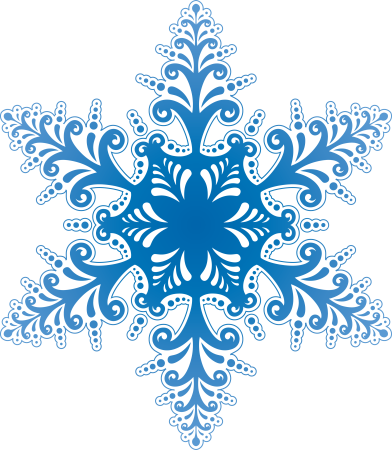 Снежинки голубые
