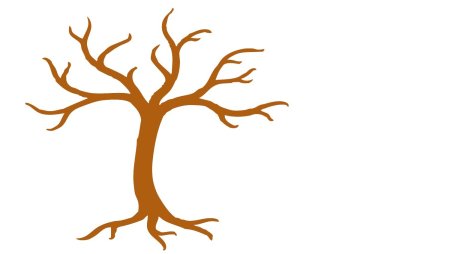 Коричневое дерево без листьев