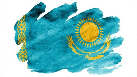 Флаг Казахстана на прозрачном фоне