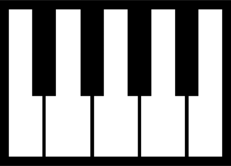 Клавиатура фортепиано вектор