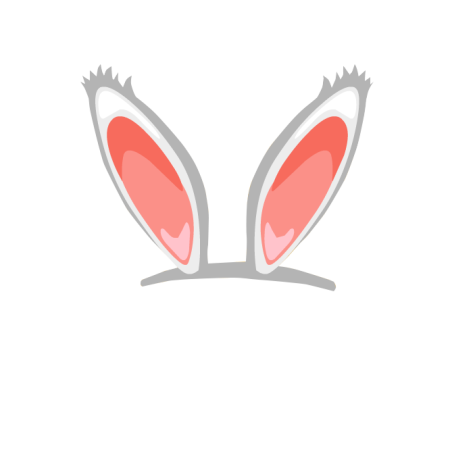 Уши зайца на прозрачном фоне