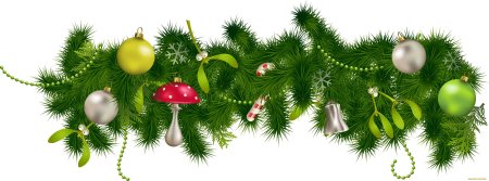 Еловая веточка с игрушками