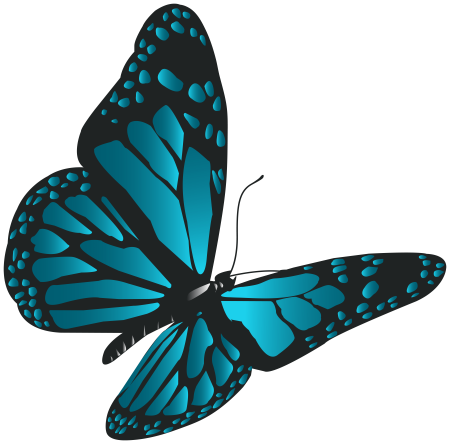 Бабочка голубая клипарт (54 фото)