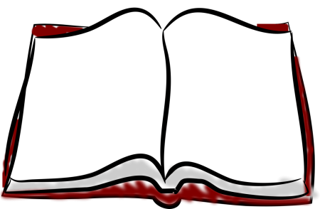 Открытая книга на прозрачном фоне