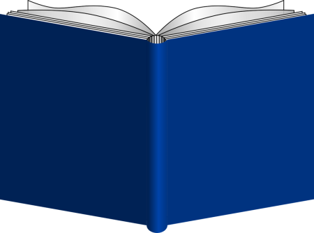 Раскрытая книга на прозрачном фоне
