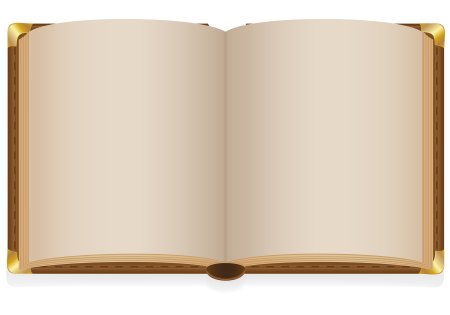 Белый книжный лист