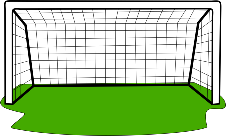 Футбольные ворота на белом фоне