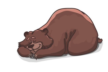 Медведь спит картинки