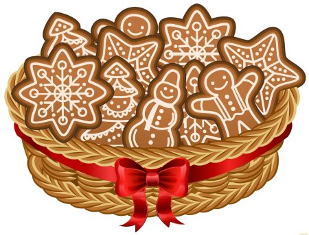 Имбирное печенье на прозрачном фоне
