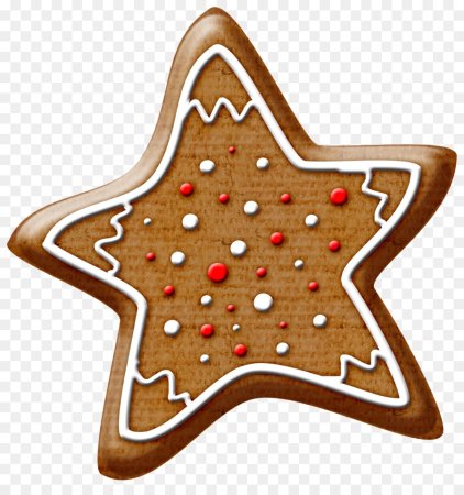 Новогоднее печенье на белом фоне