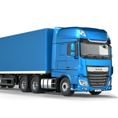 Фура DAF сбоку