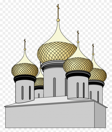 Купола церквей на прозрачном фоне