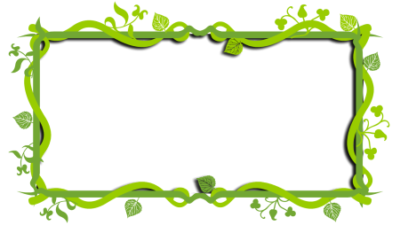 Зеленая рамка на прозрачном фоне